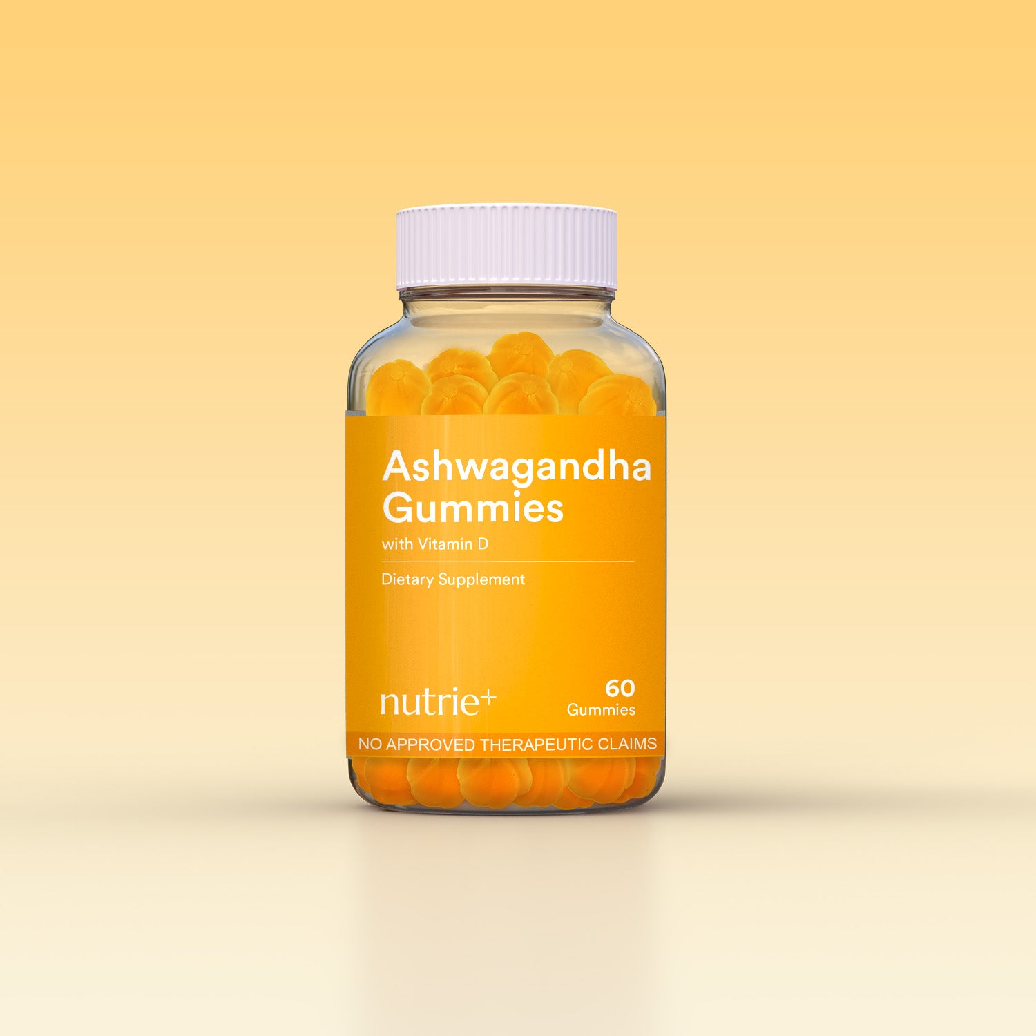 Nutrie Ashwagandha Gummies 60pcs (Adaptogenic Relaxation Supplement)