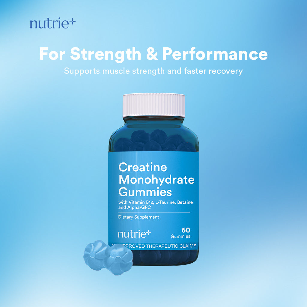 Nutrie Creatine 5g Monohydrate Gummies 60pcs (Muscle Strength Supplement)