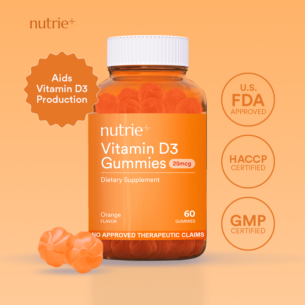 Nutrie Vitamin D3 Gummies (Immunity & Bone Supplement)